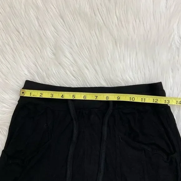NEW Revolve Michael Lauren Black Rib Haren Prisoner Tie String Waistline XS
